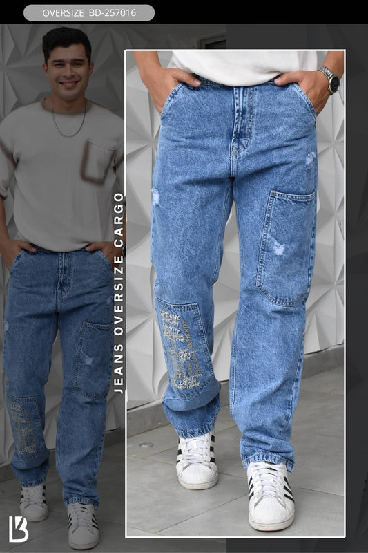 JEANS OVERSIZE CARGO BURDAN MEN REF: BD-257016