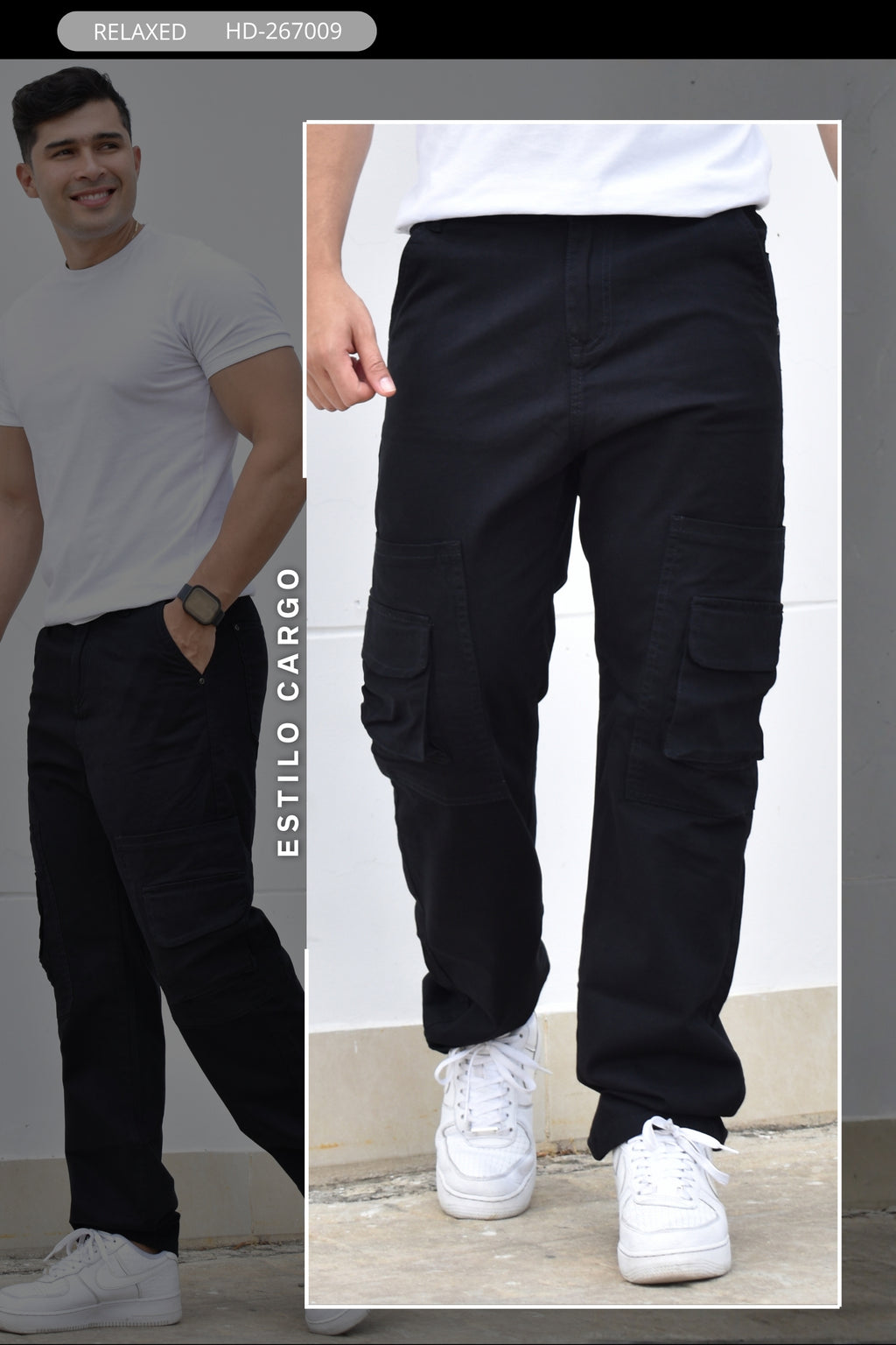 PANTALON RELAXED CARGO HURDAN REF. HD267009