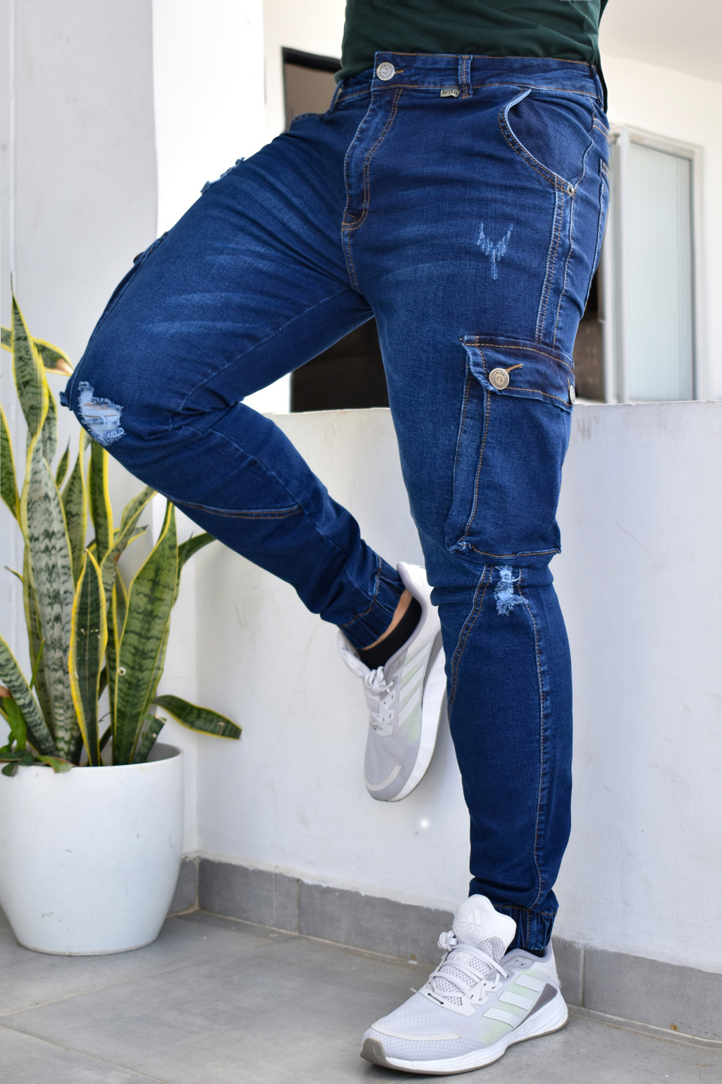 JEANS JOGGER CARGO MEN BIYOU REF. BY-7050