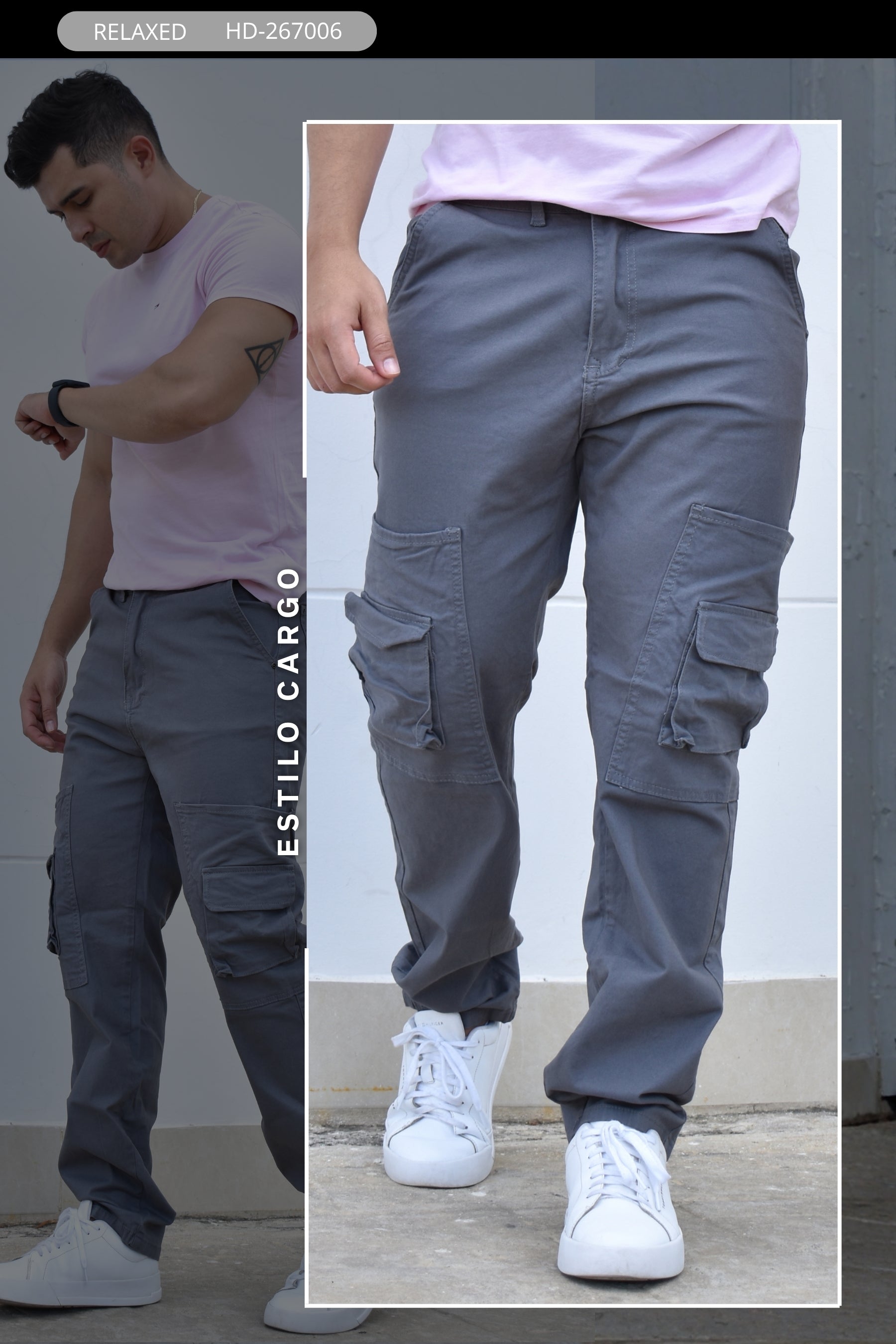 PANTALON RELAXED CARGO HURDAN REF. HD267006