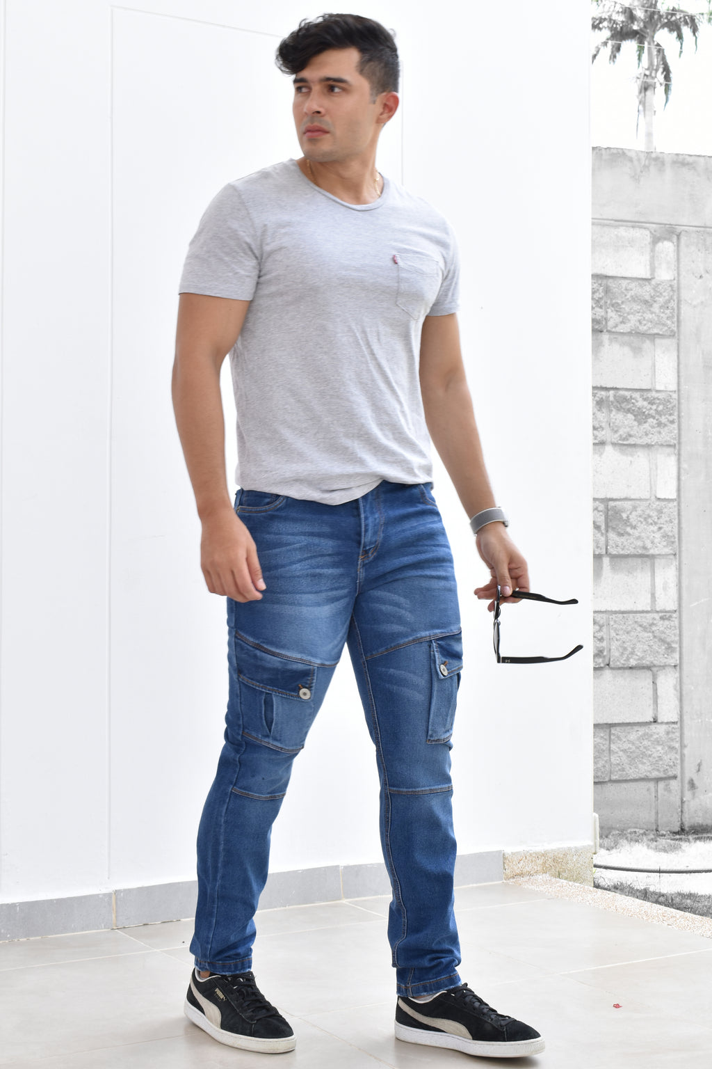 JEANS CARGO MEN BOTA RECTA BIYOU REF. BD-257040