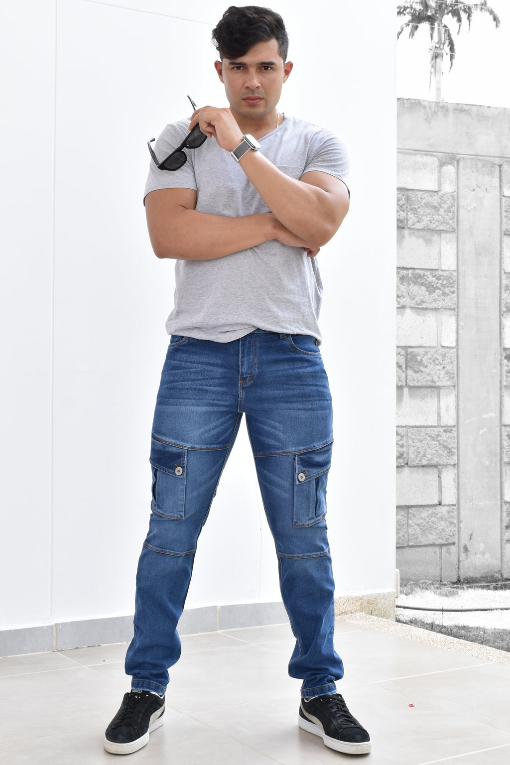 JEANS CARGO MEN BOTA RECTA BIYOU REF. BD-257040