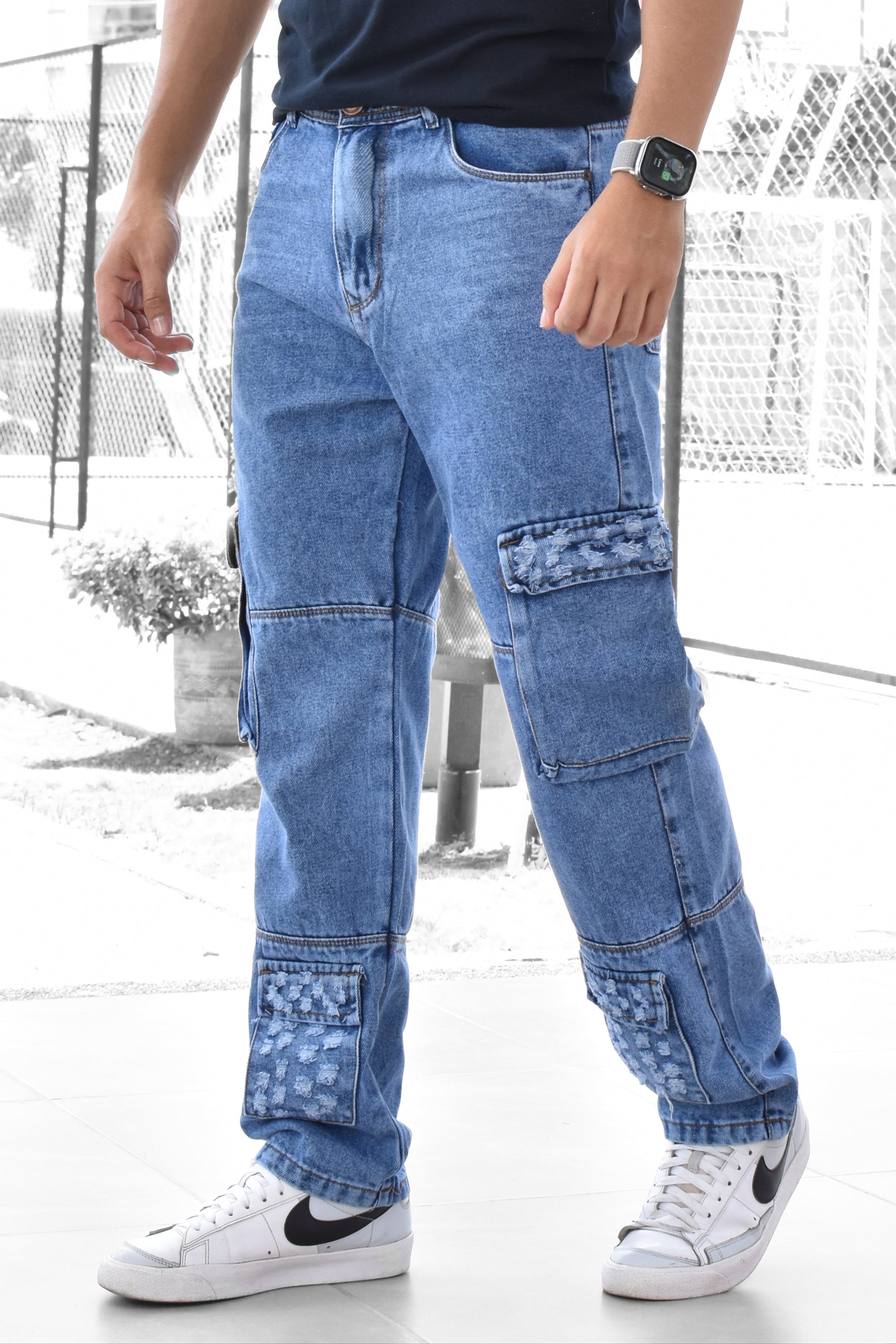 JEANS OVERSIZE CARGO BURDAN MEN REF: BD-257022