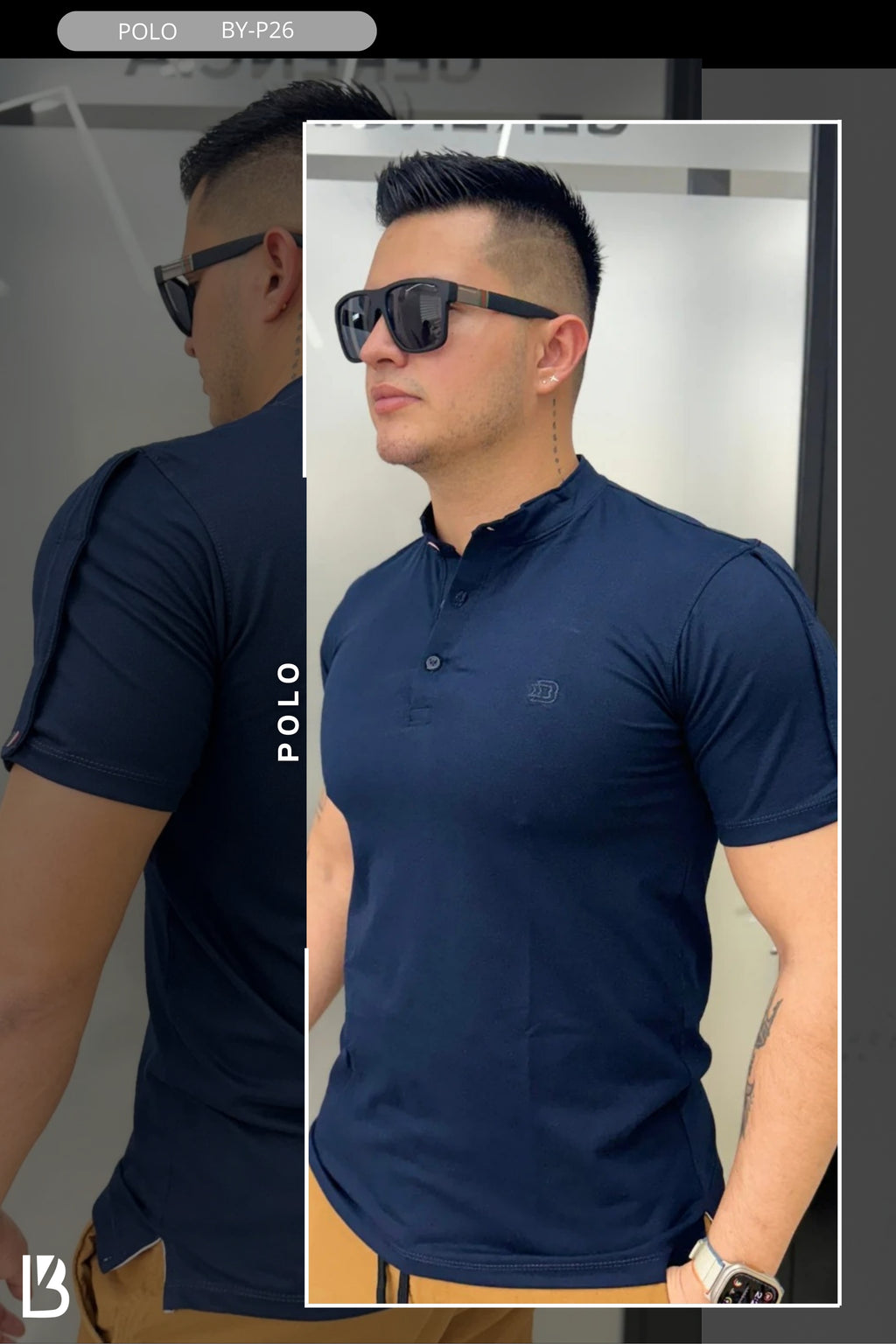 POLO MEN SLIM AZUL BIYOU REF: BY-P26