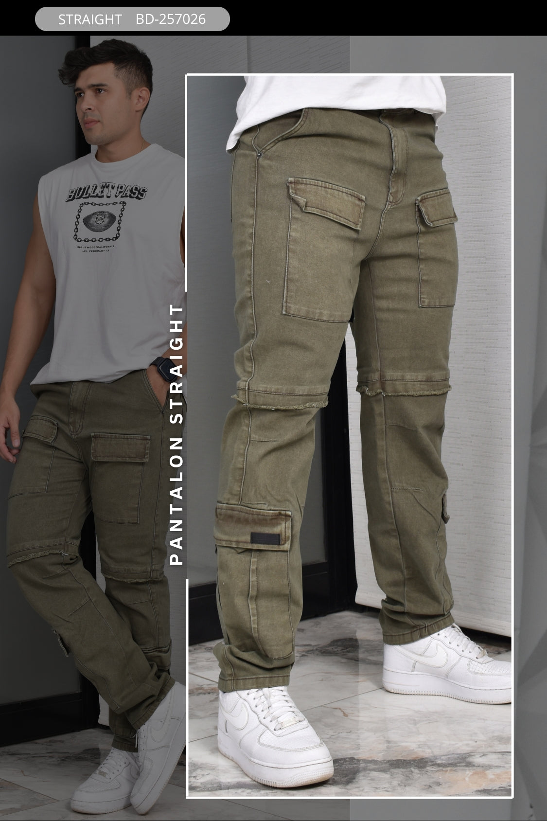 PANTALON STRAIGHT BURDAN MEN REF: BD-257026
