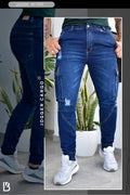JEANS JOGGER CARGO MEN BIYOU REF. BY-7050