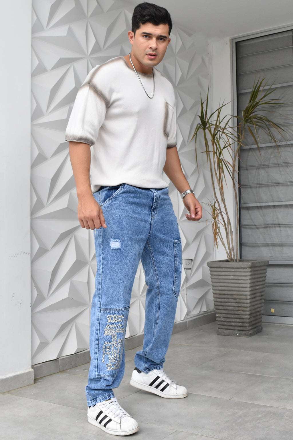 JEANS OVERSIZE CARGO BURDAN MEN REF: BD-257016