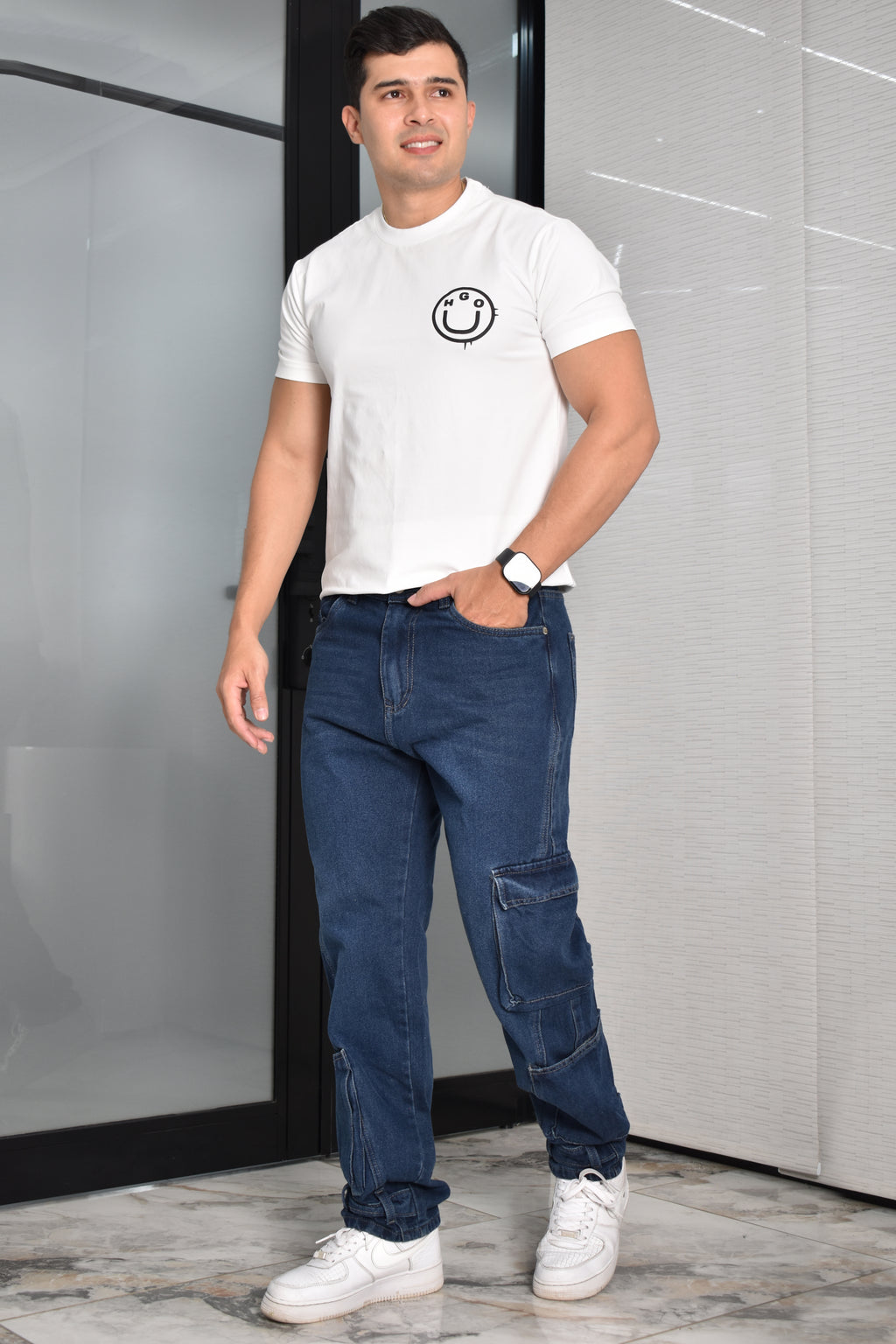 JEANS OVERSIZE CARGO HURDAN MEN REF HD267002
