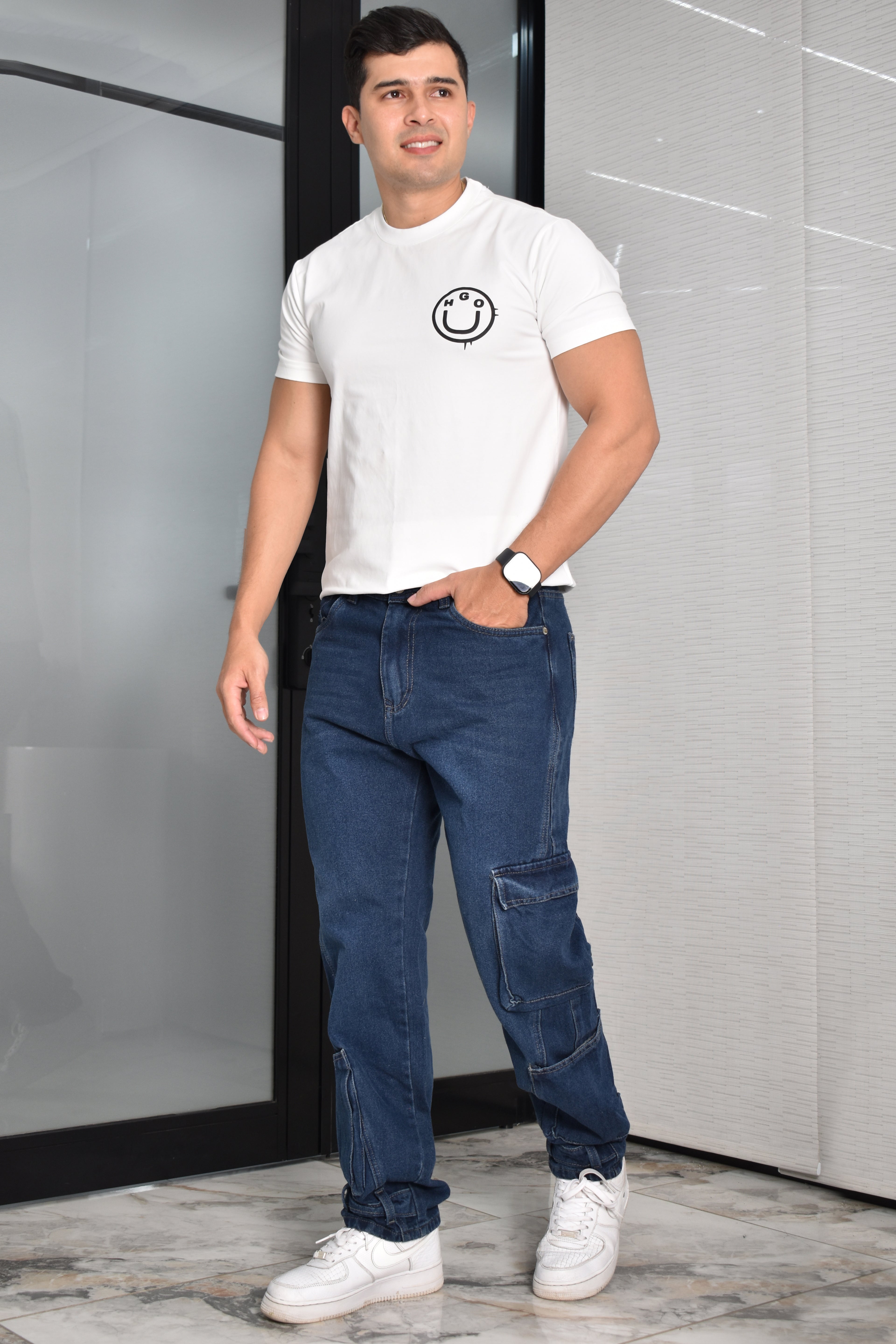 JEANS OVERSIZE CARGO HURDAN MEN REF HD267002