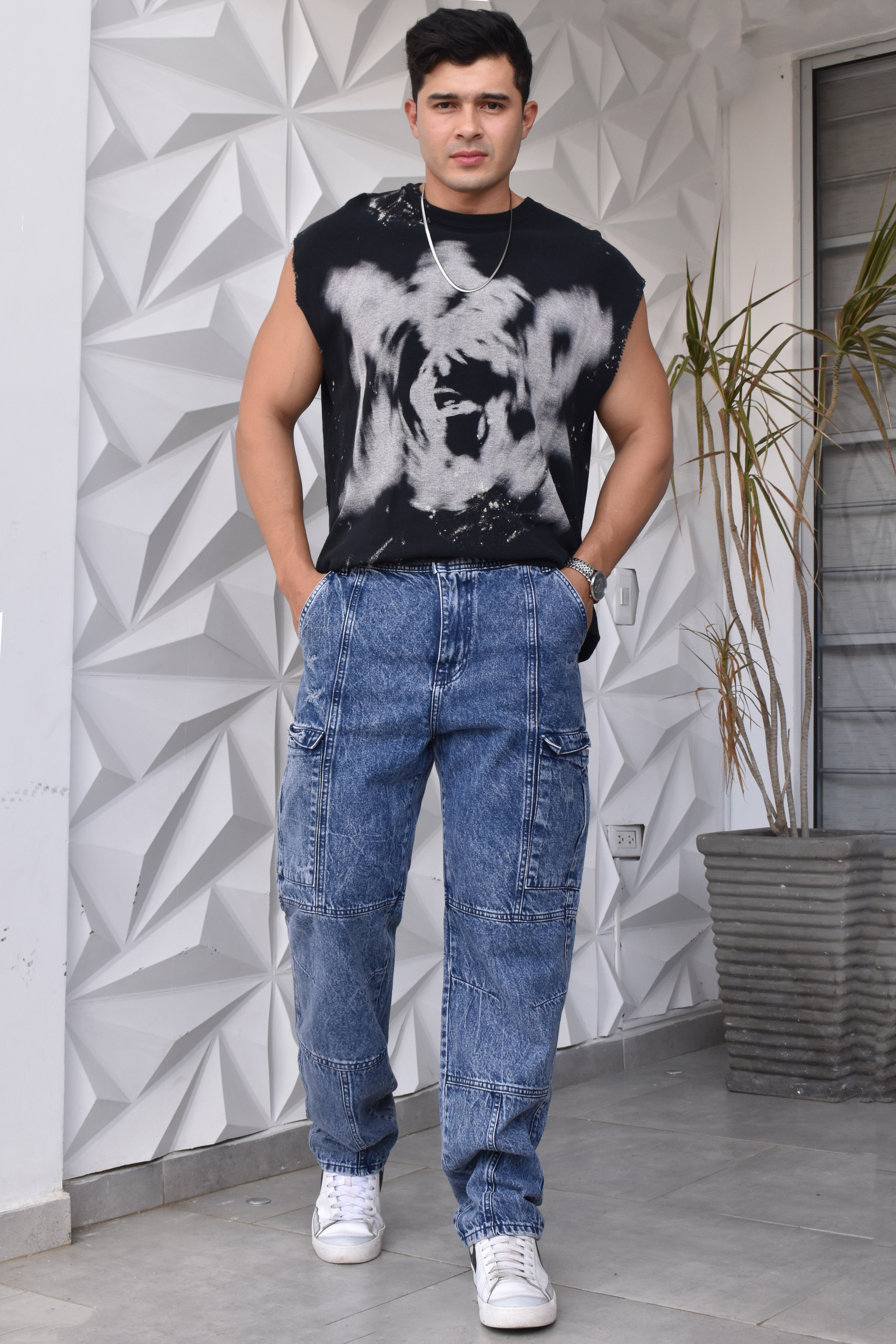JEANS OVERSIZE CARGO BURDAN MEN REF: BD-257014