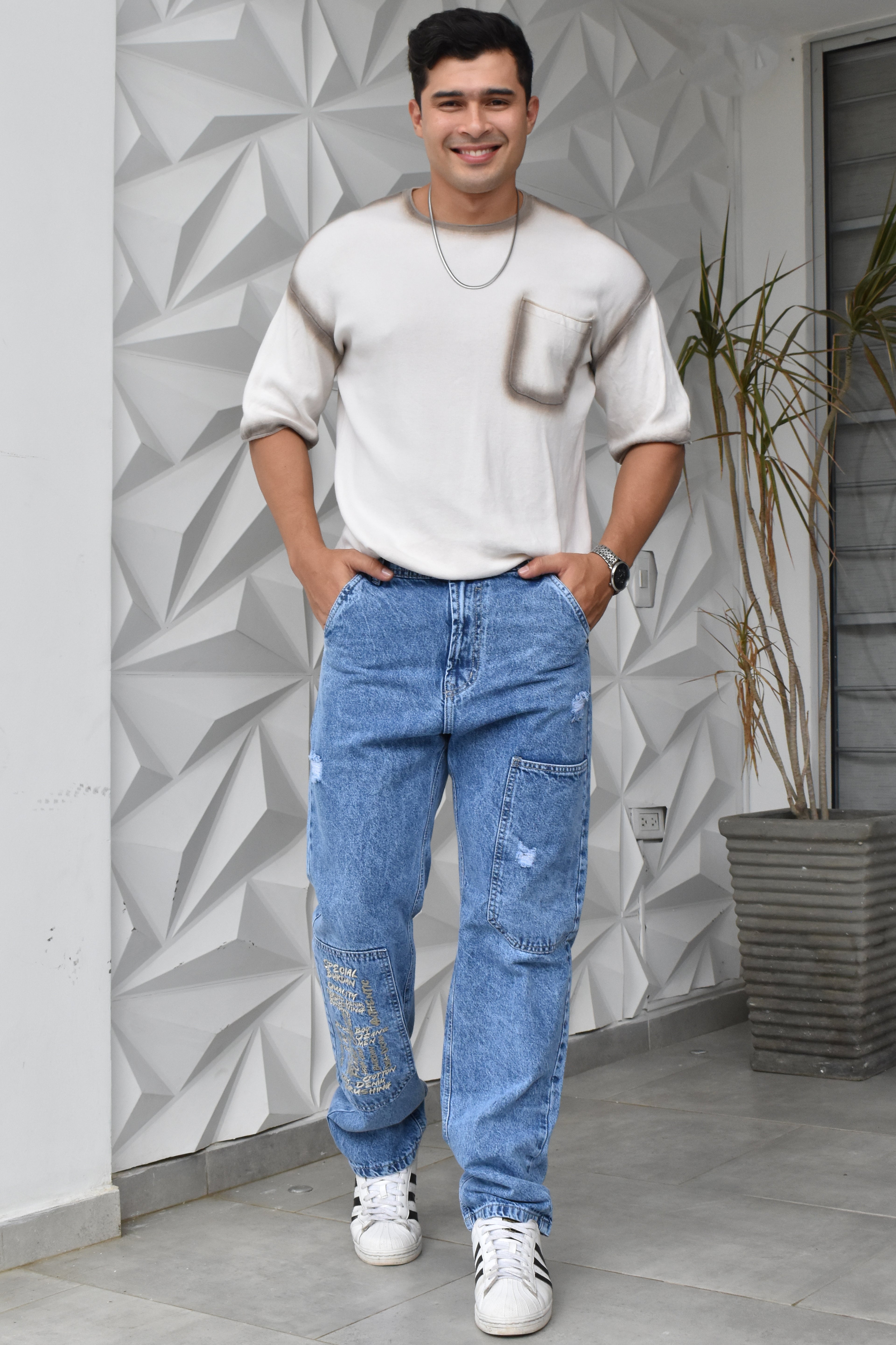 JEANS OVERSIZE CARGO BURDAN MEN REF: BD-257016