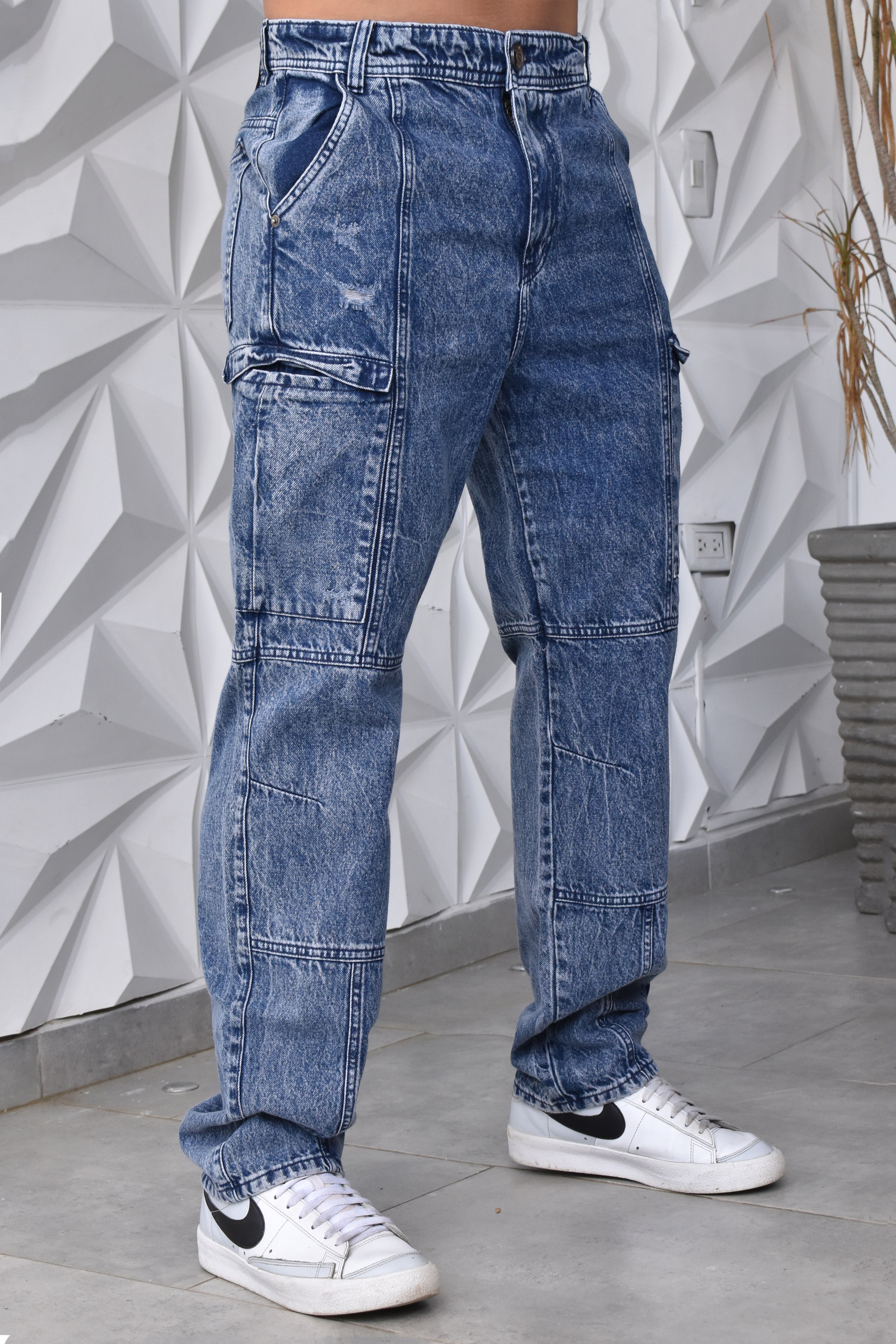 JEANS OVERSIZE CARGO BURDAN MEN REF: BD-257014