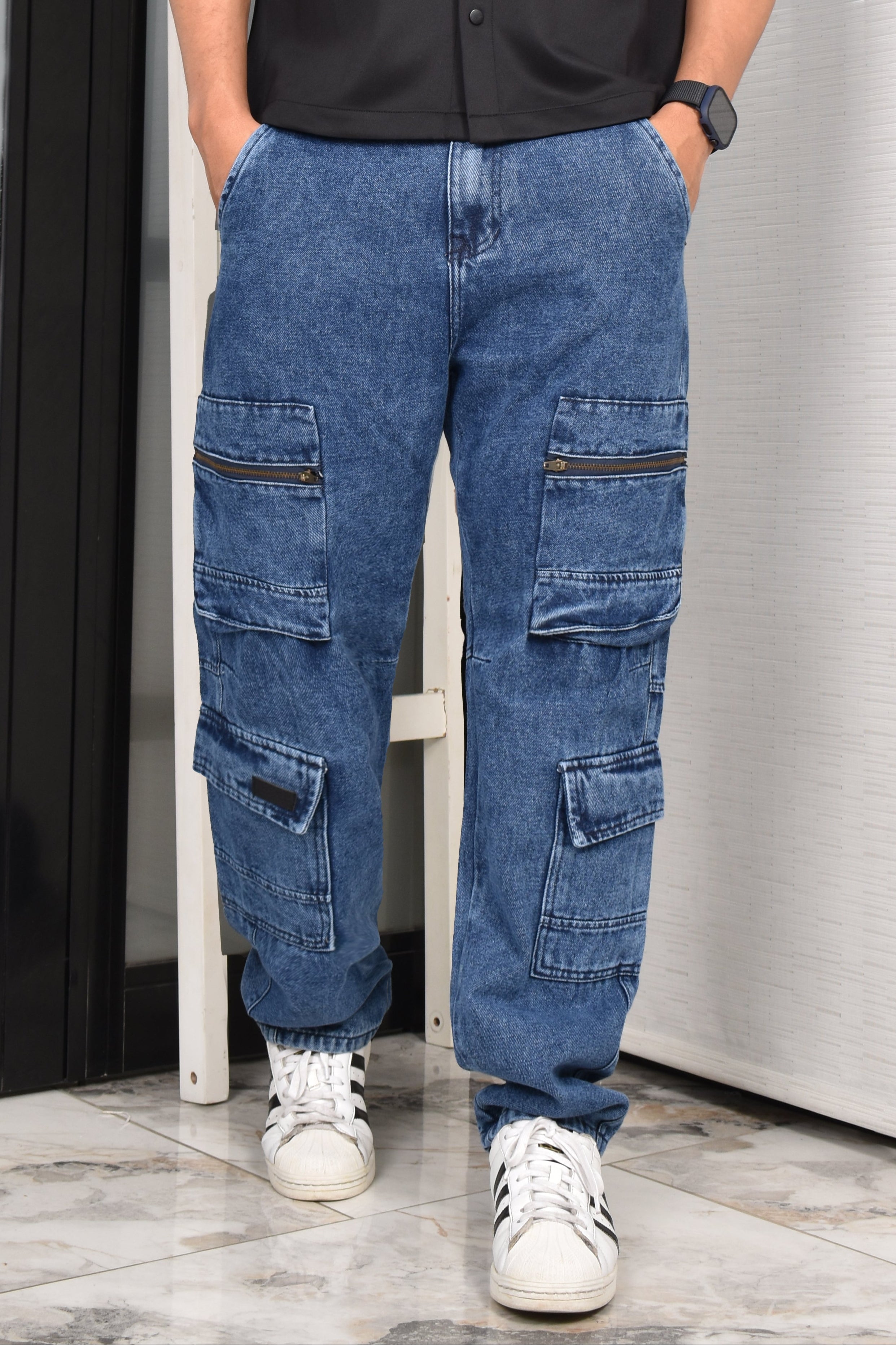 JEANS OVERSIZE CARGO BURDAN MEN REF: BD-257019