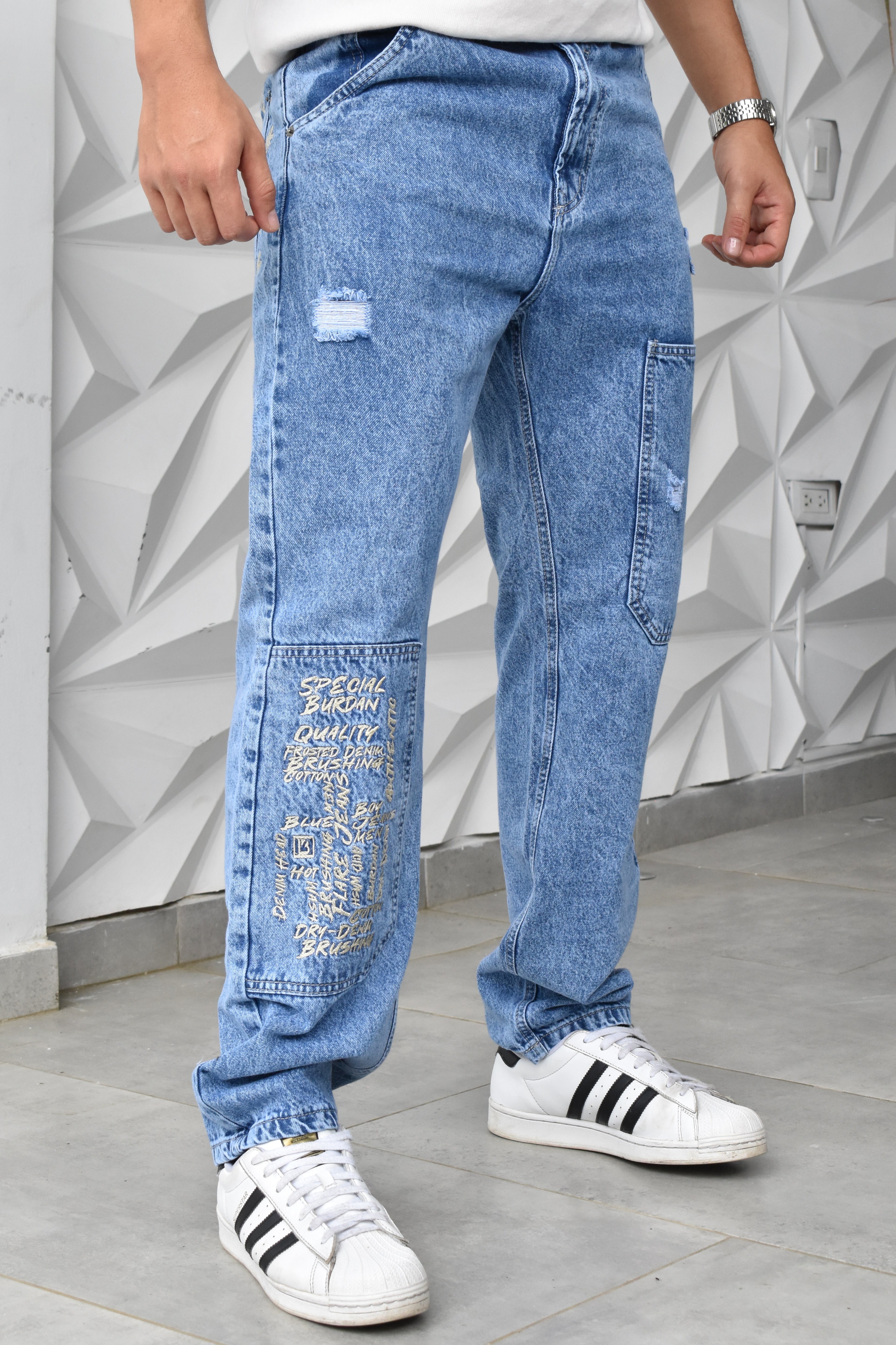 JEANS OVERSIZE CARGO BURDAN MEN REF: BD-257016
