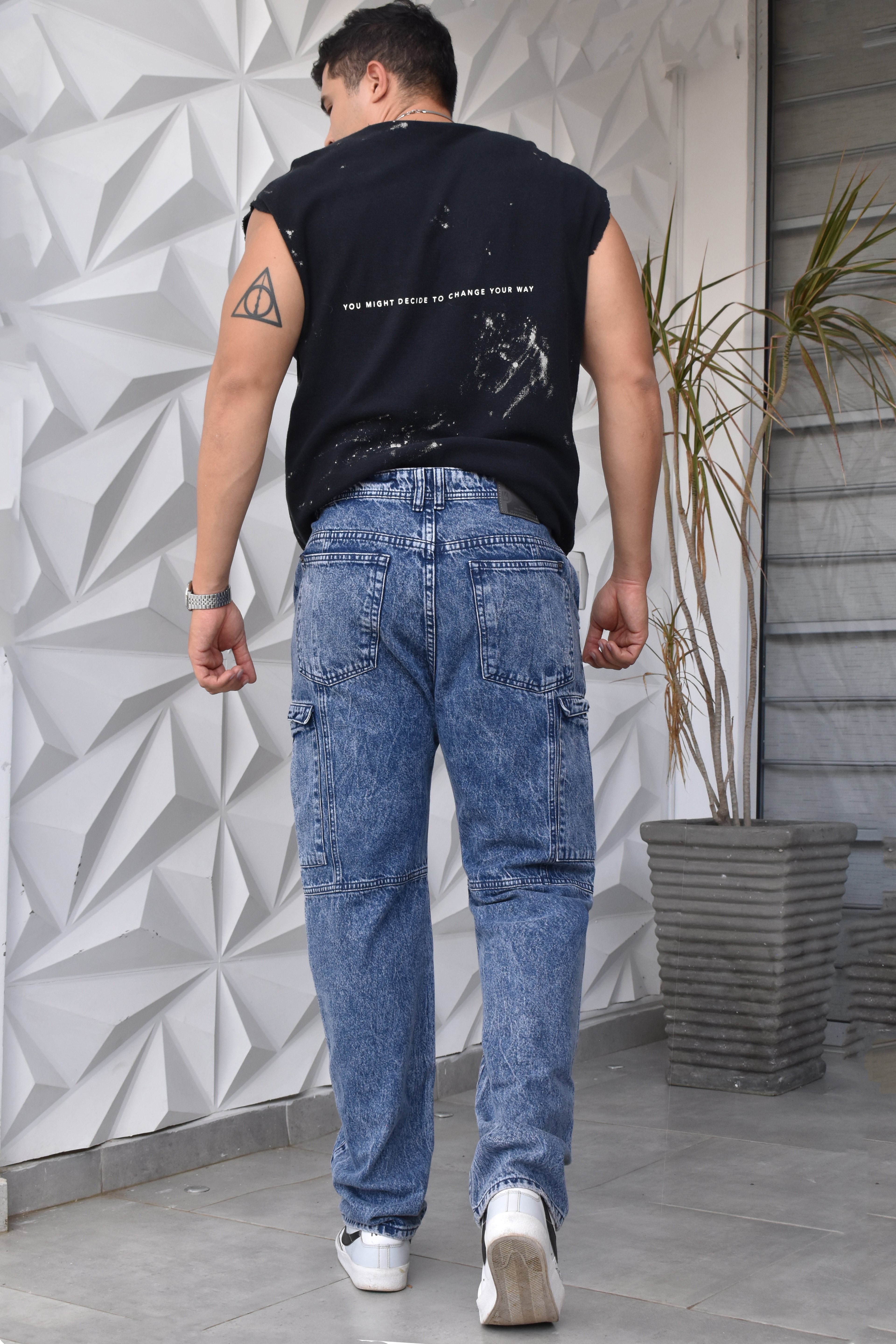 JEANS OVERSIZE CARGO BURDAN MEN REF: BD-257014